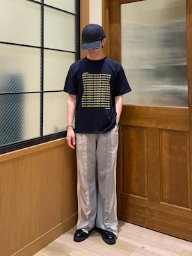 「アイテム（スウェットパンツ）」を使った、しおんさん（メンズ・170cm）の夏コーディネート