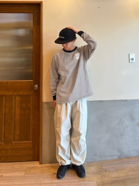 「WILD THINGS（ワイルドシングス）のアイテム（帽子）」を使った、しおんさん（メンズ・170cm）の春コーディネート