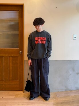 「CIAOPANIC TYPY（チャオパニックティピー）のアイテム（スウェット）」を使った、しおんさん（メンズ・170cm）の冬コーディネート