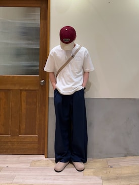 「CIAOPANIC TYPY（チャオパニックティピー）のアイテム（サンダル）」を使った、しおんさん（メンズ・170cm）の夏コーディネート