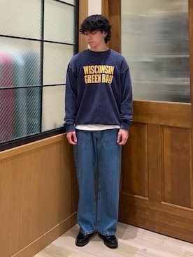 「CIAOPANIC TYPY（チャオパニックティピー）のアイテム（デニムパンツ）」を使った、しおんさん（メンズ・170cm）の秋コーディネート