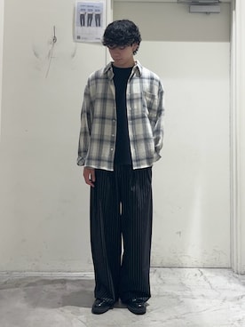 「CIAOPANIC TYPY（チャオパニックティピー）の【ユニセックス】汗染み防止抗菌防臭　半袖TEE（Tシャツ/カットソー）」を使った、しおんさん（メンズ・170cm）の秋コーディネート