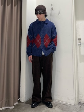 「CIAOPANIC TYPY（チャオパニックティピー）の【冬も暖かい◎】男女兼用/モールタックストレートパンツ（スラックス）」を使った、しおんさん（メンズ・170cm）の冬コーディネート