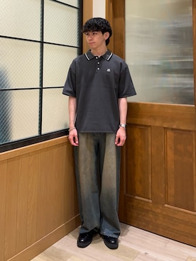 「アイテム（ポロシャツ）」を使った、しおんさん（メンズ・170cm）の夏コーディネート