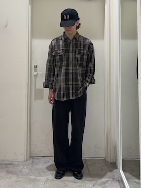 「CIAOPANIC TYPY（チャオパニックティピー）のアイテム（キャップ）」を使った、しおんさん（メンズ・170cm）の秋コーディネート