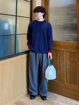 「アイテム（ハンドバッグ）」を使った、しおんさん（メンズ・170cm）の秋コーディネート