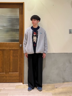 「リバーシブル」｜「アイテム（スラックス）」を使った、しおんさん（メンズ・170cm）の冬コーディネート