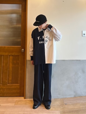 「WILD THINGS（ワイルドシングス）のアイテム（帽子）」を使った、しおんさん（メンズ・170cm）の春コーディネート
