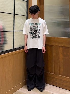 「CIAOPANIC TYPY（チャオパニックティピー）のアイテム（パンツ）」を使った、しおんさん（メンズ・170cm）の夏コーディネート