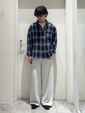 「アイテム（スウェットパンツ）」を使った、しおんさん（メンズ・170cm）の秋コーディネート