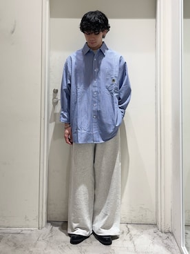 「アイテム（スウェットパンツ）」を使った、しおんさん（メンズ・170cm）の秋コーディネート