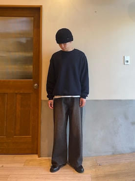 「CIAOPANIC TYPY（チャオパニックティピー）のアイテム（スウェット）」を使った、しおんさん（メンズ・170cm）の秋コーディネート