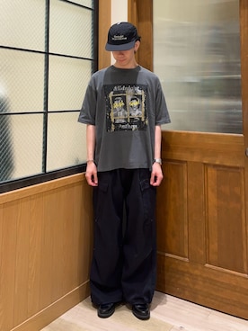 「アイテム（帽子）」を使った、しおんさん（メンズ・170cm）の夏コーディネート