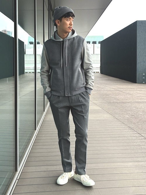 three dots × BEAMS F / 別注 スウェット フードパーカ