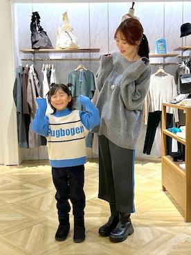 「キッズ服」｜「アイテム（ブーツ）」を使った、lfyuikoさん（レディース・167cm）の冬コーディネート