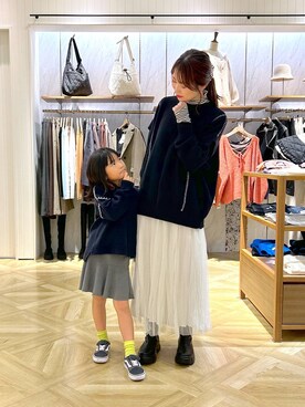 「キッズ服」｜「アイテム（ブーツ）」を使った、lfyuikoさん（レディース・167cm）の秋コーディネート