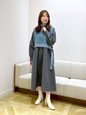 「アイテム（ワンピース/ドレス）」を使った、lfyuikoさん（レディース・167cm・30代）の冬コーディネート