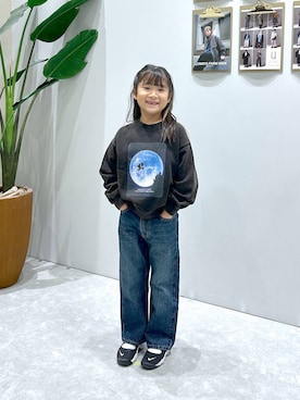 「キッズ服」｜「アイテム（スウェット）」を使った、lfyuikoさん（レディース・167cm）の秋コーディネート
