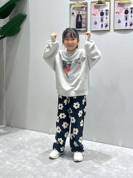 「キッズ服」｜「アイテム（スウェット）」を使った、lfyuikoさん（レディース・167cm）の秋コーディネート