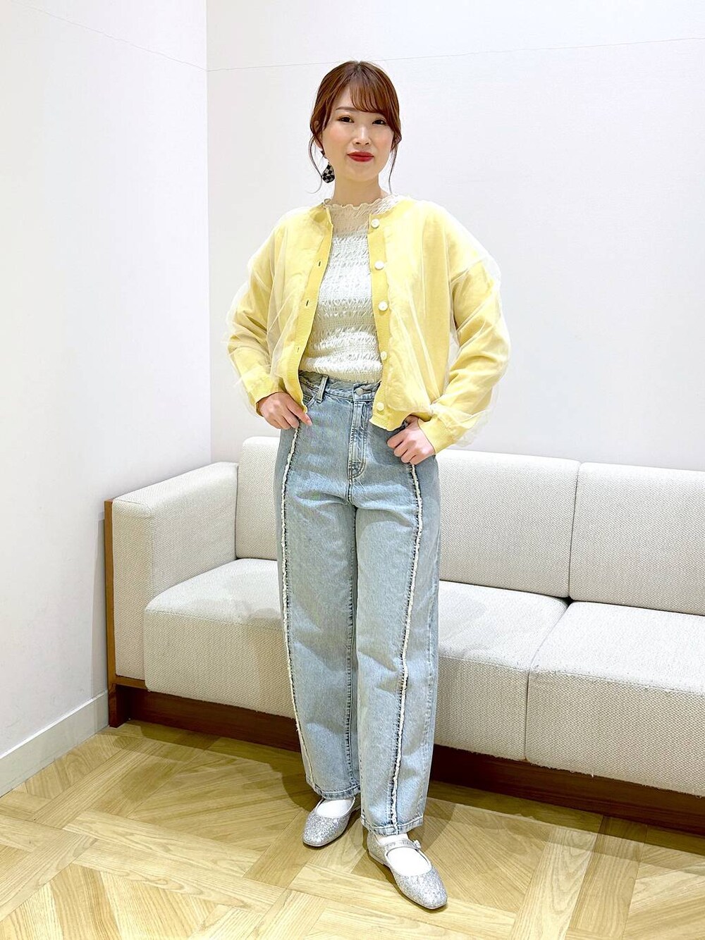 楽天市場】【SALE／54%OFF】チュールレイヤードカーディガンLS