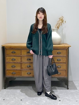 「アイテム（ローファー）」を使った、lfyuikoさん（レディース・167cm・30代）の秋コーディネート