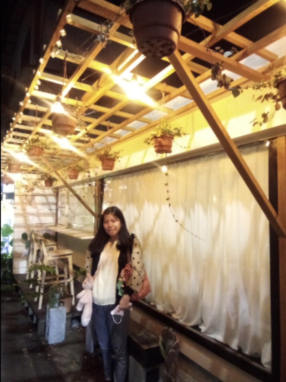 「ootd」｜「五分埔のアイテム（ノーカラージャケット、ブラック系）」を使った、chiajunghsiehさん（レディース・156cm）の秋コーディネートの1枚目の写真