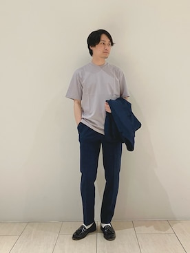 「アイテム（セットアップ）」を使った、Hiroki.yさん（メンズ・164cm）の春コーディネート