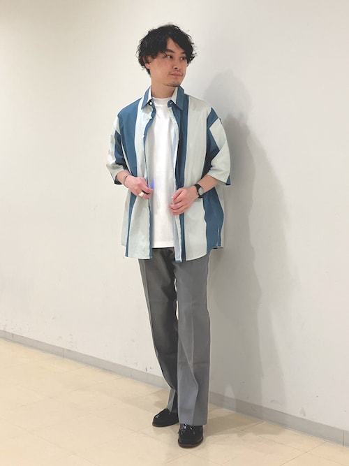 パラスパレス　nume ストライプ 半袖シャツ セール】「HOTEL PALACE(オテルパラス)」ビッグストライプ半袖