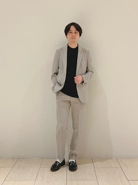 「アイテム（セットアップ）」を使った、Hiroki.yさん（メンズ・164cm）の春コーディネート