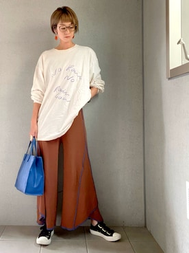 「アイテム（ピアス（両耳用））」を使った、たかっちゃんさん（レディース・164cm・40代）の秋コーディネート