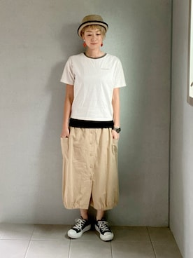 「HB（エイチビー）のアイテム」を使った、たかっちゃんさん（レディース・164cm）の夏コーディネート