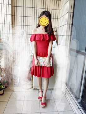 「Accessorize（アクセサライズ）のアイテム（クラッチバッグ）」を使った、綠漪さん（レディース・163cm）の夏コーディネート