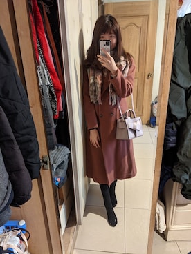 「PROPORTION BODY DRESSING（プロポーションボディドレッシング）のアイテム（ジャケット/アウター）」を使った、綠漪さん（レディース・163cm）の冬コーディネート