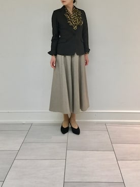 「NARACAMICIE（ナラカミーチェ）のアイテム（テーラードジャケット）」を使った、midumijuさん（レディース・164cm）の秋コーディネート