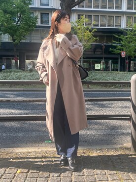 「Chez toi（シェトワ）のアイテム（その他アウター）」を使った、maiさん（レディース・158cm）の秋コーディネート