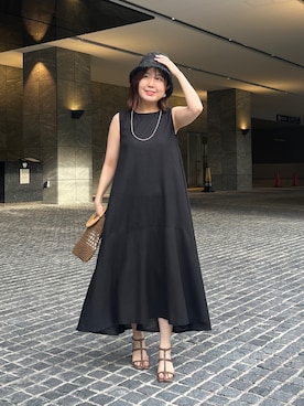 「Chez toi（シェトワ）のアイテム（かごバッグ）」を使った、maiさん（レディース・158cm）の春コーディネート