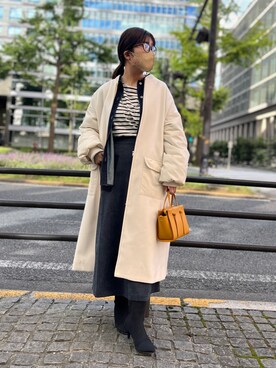 「Chez toi（シェトワ）のアイテム（ブルゾン）」を使った、maiさん（レディース・158cm）の秋コーディネート