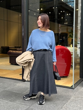 「Chez toi（シェトワ）のアイテム（スニーカー）」を使った、maiさん（レディース・158cm）の春コーディネート