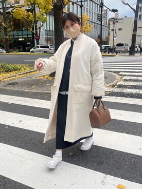 「Chez toi（シェトワ）のアイテム（ブルゾン）」を使った、maiさん（レディース・158cm）の冬コーディネート