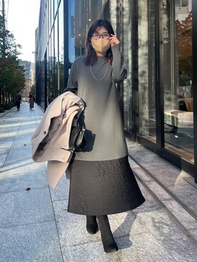 「Chez toi（シェトワ）のアイテム（その他アウター）」を使った、maiさん（レディース・158cm）の秋コーディネート