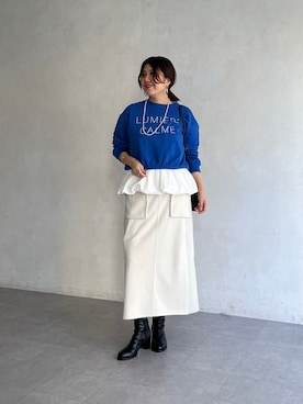 「アイテム（パーカー）」を使った、maiさん（レディース・158cm）の秋コーディネート