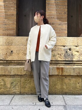 「Chez toi（シェトワ）のアイテム（ブルゾン）」を使った、maiさん（レディース・158cm）の秋コーディネート