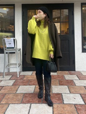 「Chez toi（シェトワ）のアイテム（その他アウター）」を使った、maiさん（レディース・158cm）の秋コーディネート