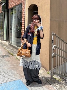「GRAIN（グレイン）のアイテム」を使った、丸尾佳奈さん（レディース・158cm）の春コーディネート