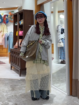 丸尾佳奈さん（レディース・158cm）の春コーディネート