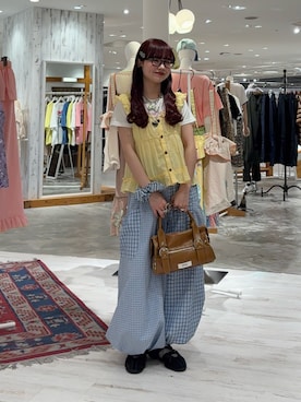 「CIAOPANIC（チャオパニック）のアイテム」を使った、丸尾佳奈さん（レディース・158cm）の夏コーディネート