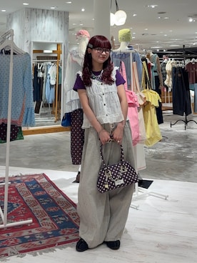 丸尾佳奈さん(レディース・158cm)の夏コーディネート