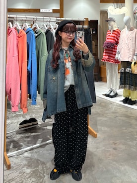 「CIAOPANIC（チャオパニック）のアイテム」を使った、丸尾佳奈さん（レディース・158cm）の秋コーディネート