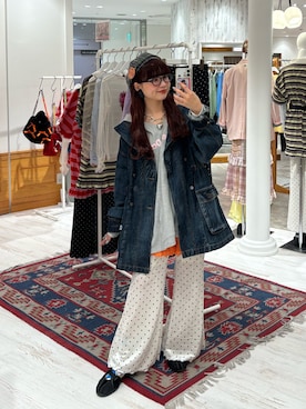 「アイテム（ブルゾン）」を使った、丸尾佳奈さん（レディース・158cm）の秋コーディネート