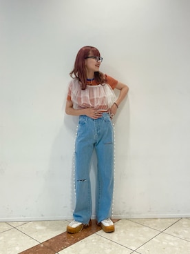「アイテム（その他トップス）」を使った、丸尾佳奈さん（レディース・158cm・20代）の夏コーディネート